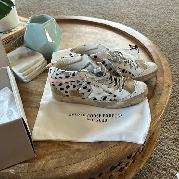 Golden Goose GGDB Mid Cappuccino & Rose Quartz sneaker Size 38 with box - Picture 3 of 10